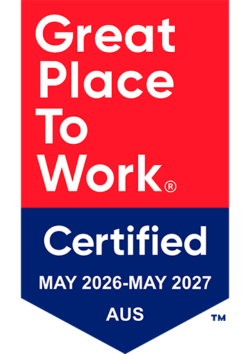 Great Place To Work Certification Badge Step Fwd IT Australia